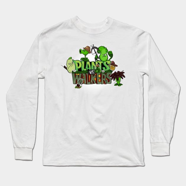 Plants vs. Walkers Long Sleeve T-Shirt by ArryDesign
